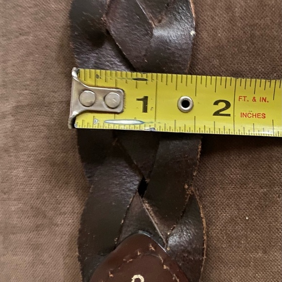 Western Buckle Braided Leather Belt - Picture 2 of 5